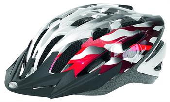 CASCO ADULTO MIS.M 54-58CM C/VISIERAGRIGIO/BIANCO/ROSSO