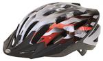 CASCO ADULTO C/VISIERA MIS.L 52-62CM GRIGIO/BIANCO/ROSSO