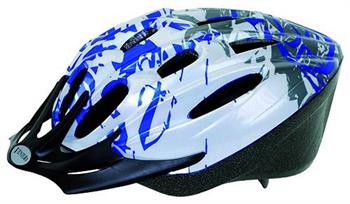 CASCO ADULTO 58/61 CM BIANCO/BLU/ARGENTO