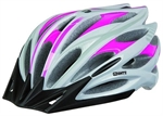 CASCO LADY MIGHTY MTB, PINK/WHITE/SILVER 21 FORI AREAZIONE