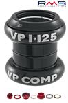 SERIE STERZO MTB A-HEAD 1/1/8 SU CUSCINETTI ALLOY NERO