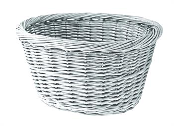 CESTINO OVALE PICCOLO 36X30X19 VIMINI BIANCO