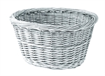 CESTINO OVALE PICCOLO 36X30X19 VIMINI BIANCO