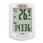 CICLOCOMPUTER CATEYE STRADA SLIM 8 FUNZONI WIRELESS BIANCO