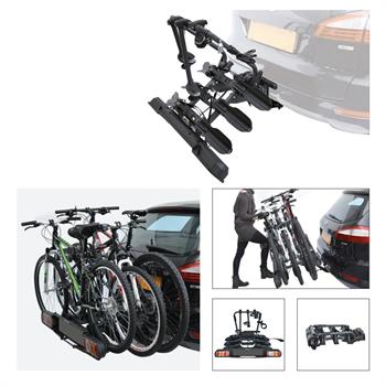 PORTACICLO E-BIKE ACCIAIO VERNICIATO 2BICI PER GANCIO TRAINO