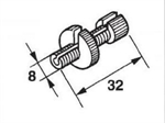 REGISTRO FILO D.8 COMANDO FRIZIONE MOTO 32mm