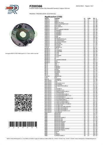 FRIZIONE YAMAHA-MINARELLI 50 >97 D.105