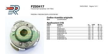FRIZIONE SYM SYMPHONY 125-JET 4