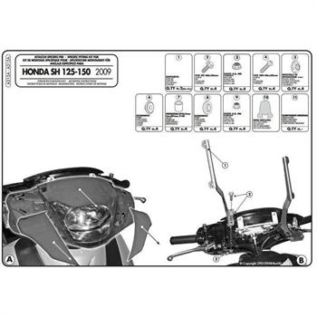 ATTACCHI PARABREZZA HONDA SH 125/150 IE 09>12
