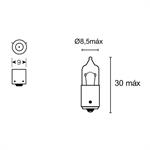 LAMPADA 12V-21W MICRO BAY9S ARANCIO