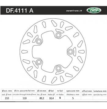 DISCO FRENO POST. SUZUKI BURGMAN 400 07>08