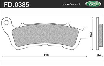 PASTIGLIE ANT. SH300 07>-S.WING 600-CBF-CBR