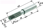 ALBERO RUOTA POST.NUDO S/INGRANAGGIO YAMAHA-MINARELLI 50 2T