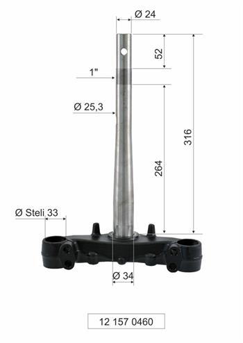 TESTA FORCELLA HONDA SH 125/150 01>02 D.33 r.o.53219KPR900