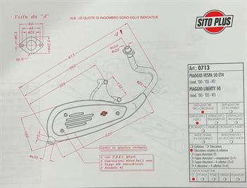 MARMITTA PIAGGIO LIBERTY 50 4T/VESPA ET4 50 4T-APRILIA SCARA